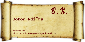 Bokor Nóra névjegykártya